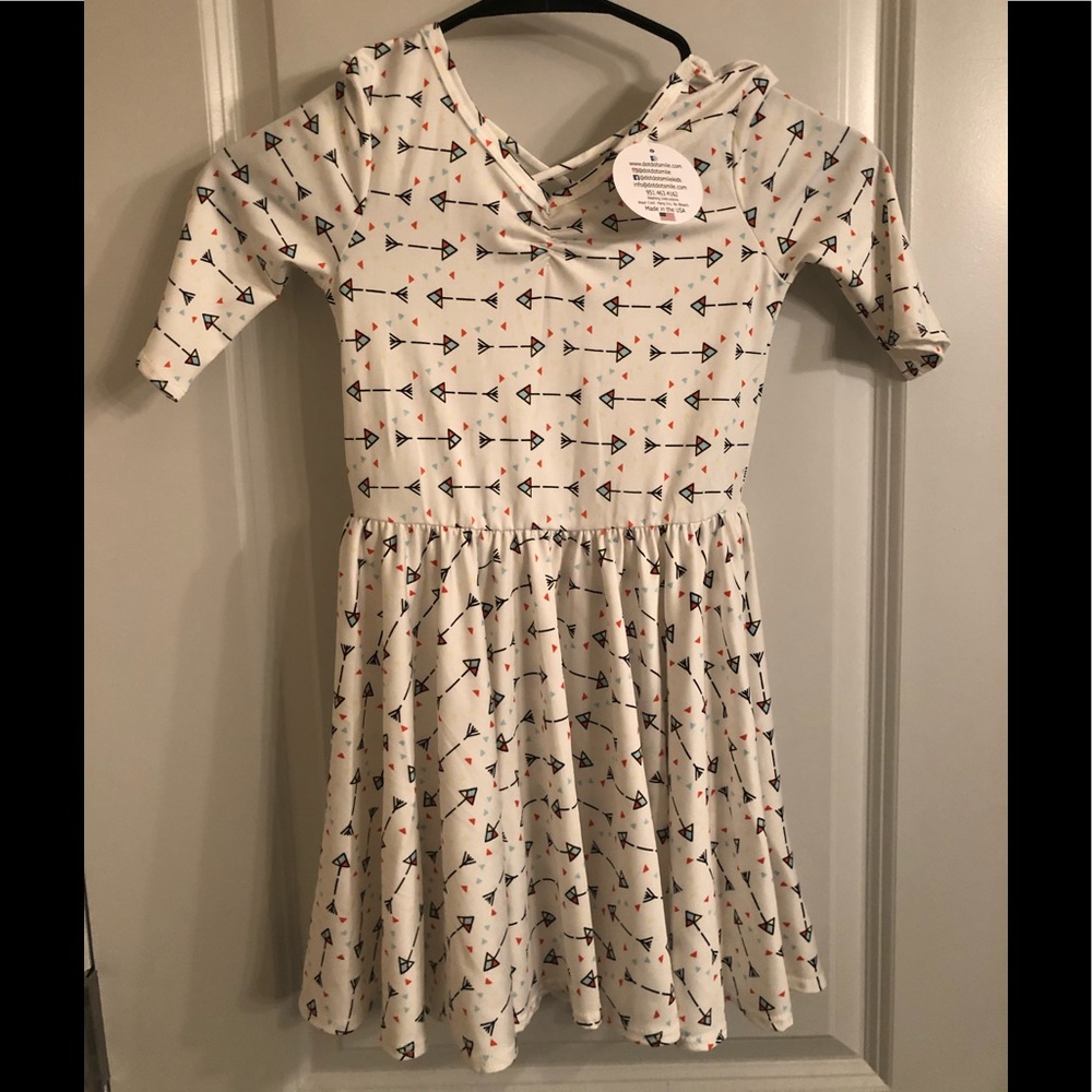 NWT 5/6 DotDotSmile arrow print ballerina dress